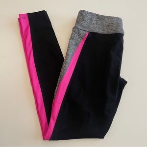 Forever 21 Black Pink Grey Leggings Size Medium